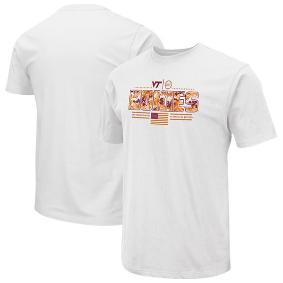 Men's Colosseum White Virginia Tech Hokies OHT Military Appreciation White Effect T-Shirt