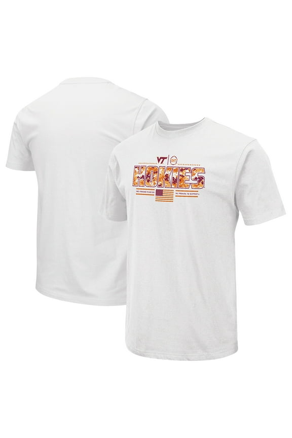 Men's Colosseum White Virginia Tech Hokies OHT Military Appreciation White Effect T-Shirt