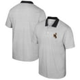 thumbnail image 1 of Men's Colosseum White Wyoming Cowboys Print Stripe Polo, 1 of 3