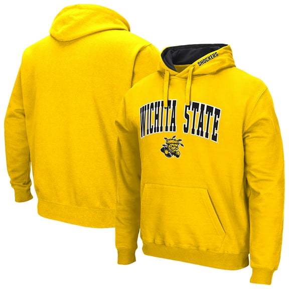 Men's Colosseum  Yellow Wichita State Shockers Arch & Logo Hoodie