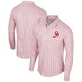 thumbnail image 1 of Men's Colosseum x Wrangler White Oklahoma Sooners Plaid Window Pane Long Sleeve Full-Snap Shirt, 1 of 3