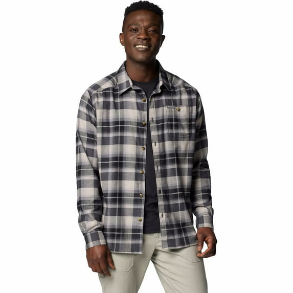 Men's Columbia Cornell Woods™ Flannel Shirt Color: Black Tartan Size: XL