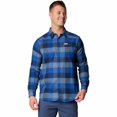 thumbnail image 1 of Men's Columbia Cornell Woods™ Flannel Shirt Color: Navy Buffalo Size: L, 1 of 4