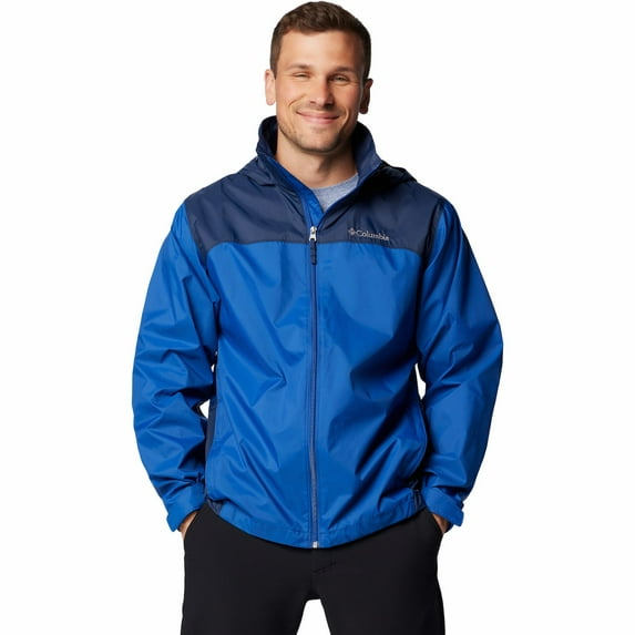 Men's Columbia Glennaker Lake™ II Hooded Rain Jacket Color: Mountain Blue Size: XL