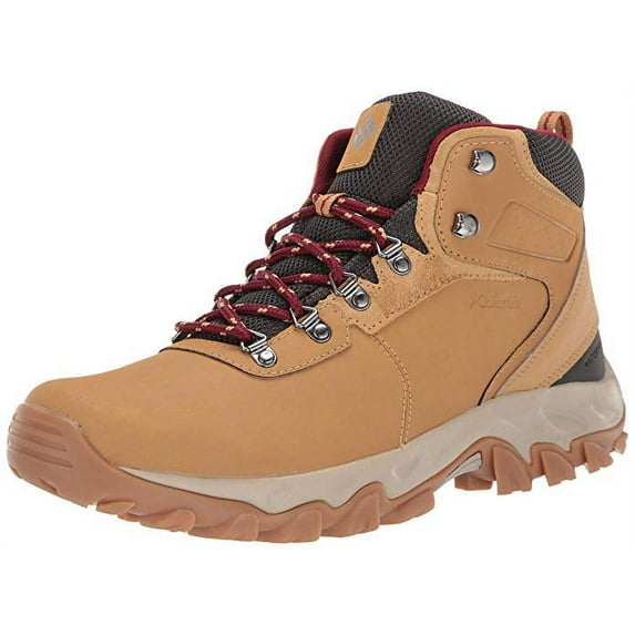Men's Columbia Newton Ridge Plus II Waterproof Hiking Boot Curry/Red Jasper