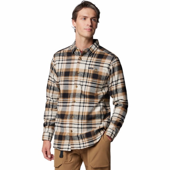 Men's Columbia Pitchstone™ Heavyweight Flannel Shirt Color: Delta Size: L