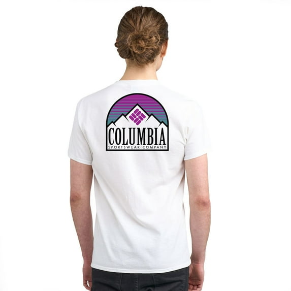 Men's Columbia Short Sleeve Graphic Tee Color: White Vintage Size: M