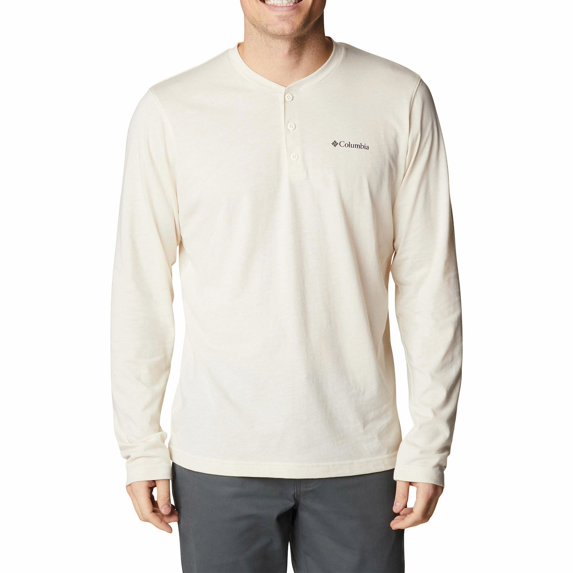 Men's Columbia Thistletown Hills™ Henley Top Color: Chalk Heather Size: L