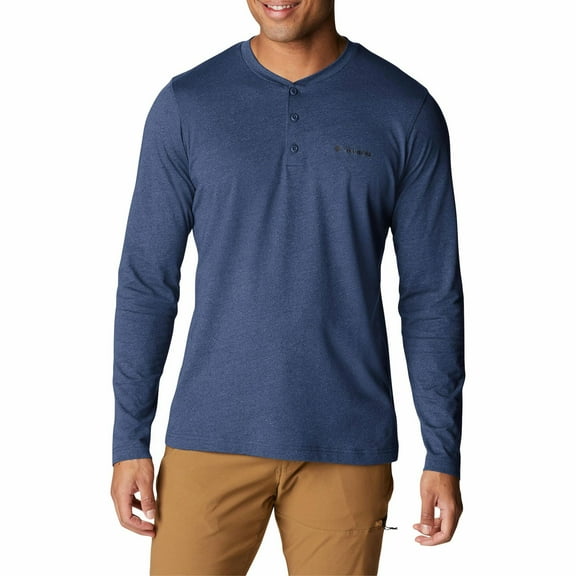 Men's Columbia Thistletown Hills™ Henley Top Color: Dark Mountain Heather Size: XL