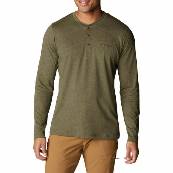 Men's Columbia Thistletown Hills™ Henley Top Color: Stone Green Heather Size: L