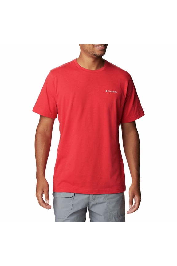 Mens Regular fit Short Sleeve T-Shirt Shirt Small Red Solid
