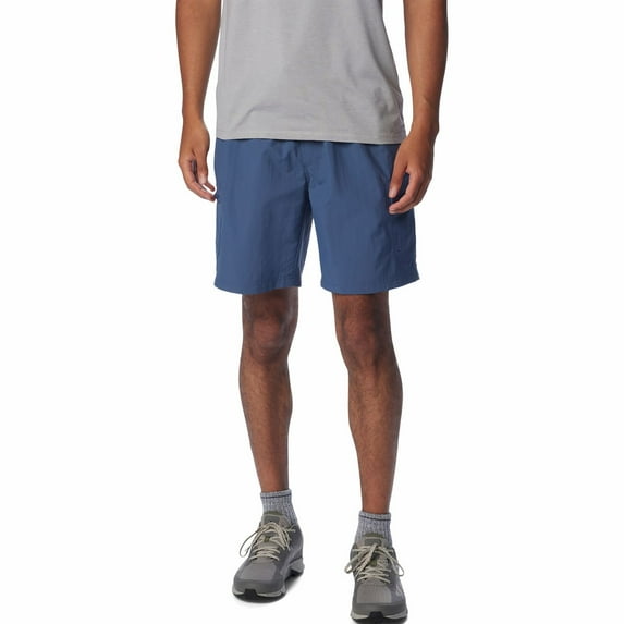 Columbia Mens Regular fit Casual Outdoor Shorts Medium 8 Inseam Blue Solid
