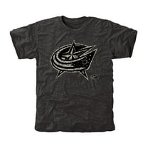 Men's Columbus Blue Jackets Black Rink Warrior Tri-Blend T-Shirt