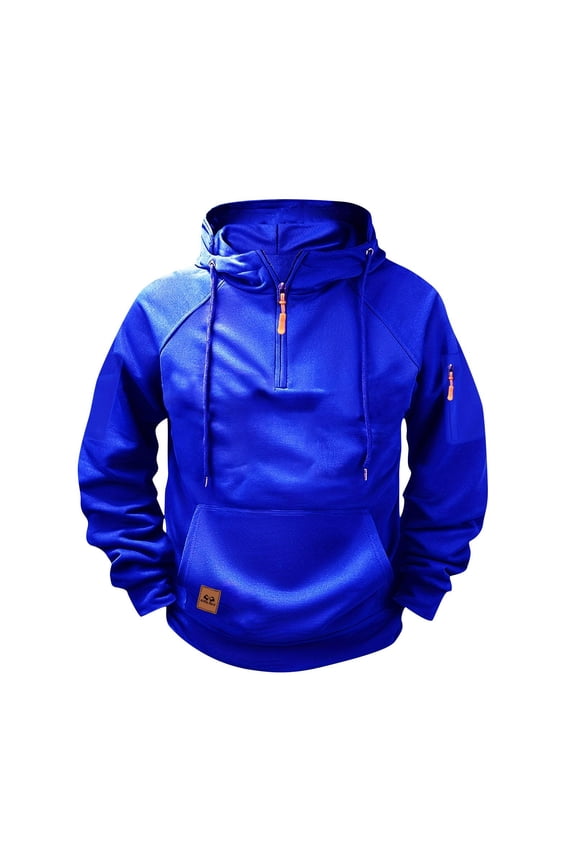 Men's Combat Hoodies Cargo Gym Hooded Top Men Half Zipper Jacket Warm Cosy Sweatshirts Stretch Cargo Jackets Golf Casual Outwear Fitness Tracksuit Top Fall Lounge Wear S-3xl