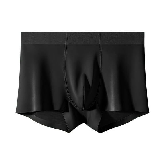 Men's Combed Cotton Seamless Boxer Briefs - Plus Size 3D U-Shaped Pouch Underwear, Soft Breathable Moisture-Wicking Mid-Waist Trunks
