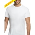 thumbnail image 1 of Men's Comfort Fit White Crewneck T-Shirt, 4 + 2 Bonus Pack, 1 of 4