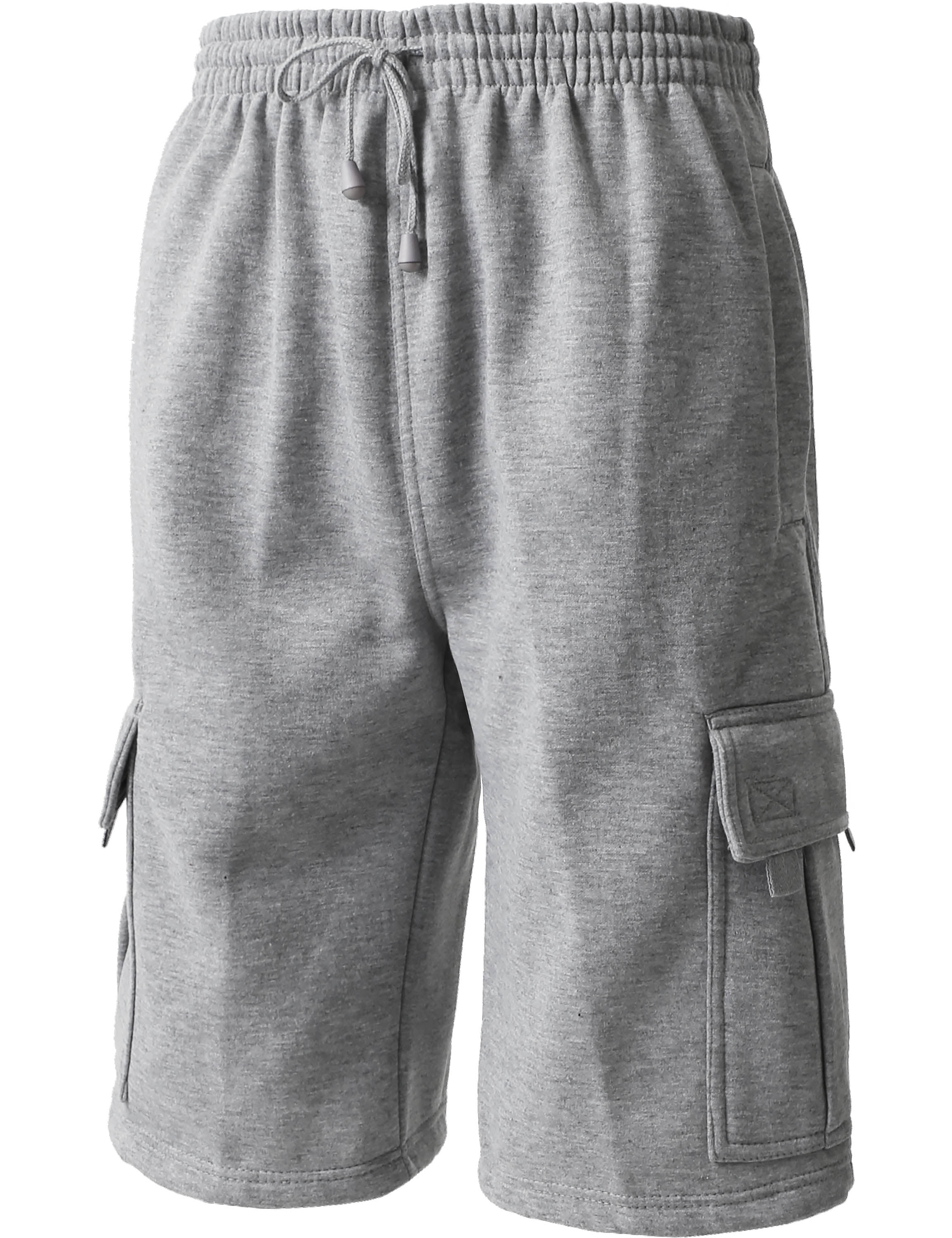 Men's Comfort Fleece Cargo Sweat Shorts with Drawstring