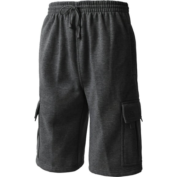Men's Comfort Fleece Cargo Sweat Shorts with Drawstring