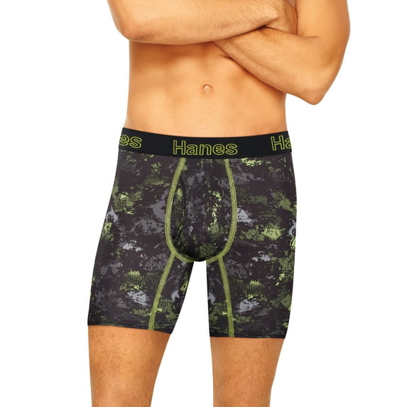 Men's Comfort Flex Fit Printed Boxer Brief, 3 Pack