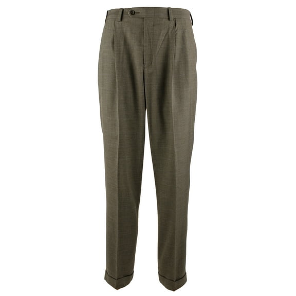 Men's Comfort Flex Pleated Dress Pants-LB-31Wx32L