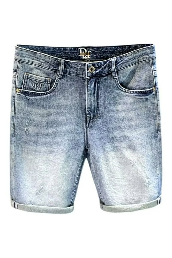 Men's Comfort Flex Waistband Shorts Relaxed Fit, Durable Denim, Five Pocket Styling, Ideal for Summer, Multiple Sizes