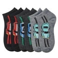 thumbnail image 1 of Men's Comfort Low Cut Socks, Spandex Socks, Car Pattern, 9-11, 6-Pack, 1 of 1