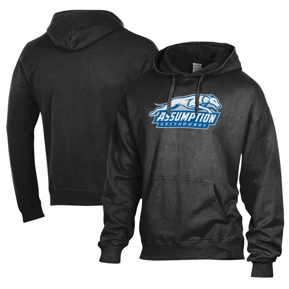 Men's Comfort Wash  Black Assumption Greyhounds Lightweight Fleece Pullover Hoodie