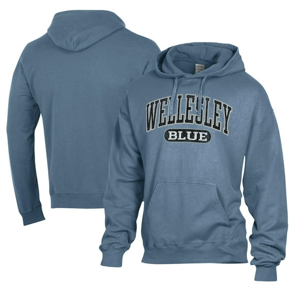 Men's Comfort Wash  Blue Wellesley Blue Lightweight Fleece Pullover Hoodie