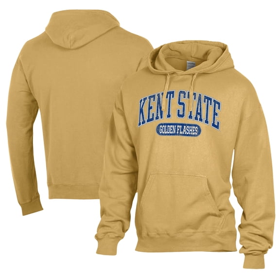 Men's Comfort Wash Gold Kent State Golden Flashes Lightweight Fleece Pullover Hoodie