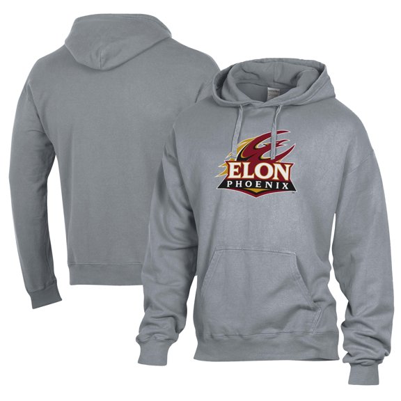 Men's Comfort Wash Gray Elon Phoenix Lightweight Fleece Pullover Hoodie