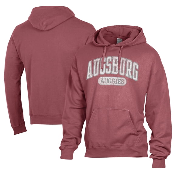 Men's Comfort Wash  Maroon Augsburg Auggies Lightweight Fleece Pullover Hoodie