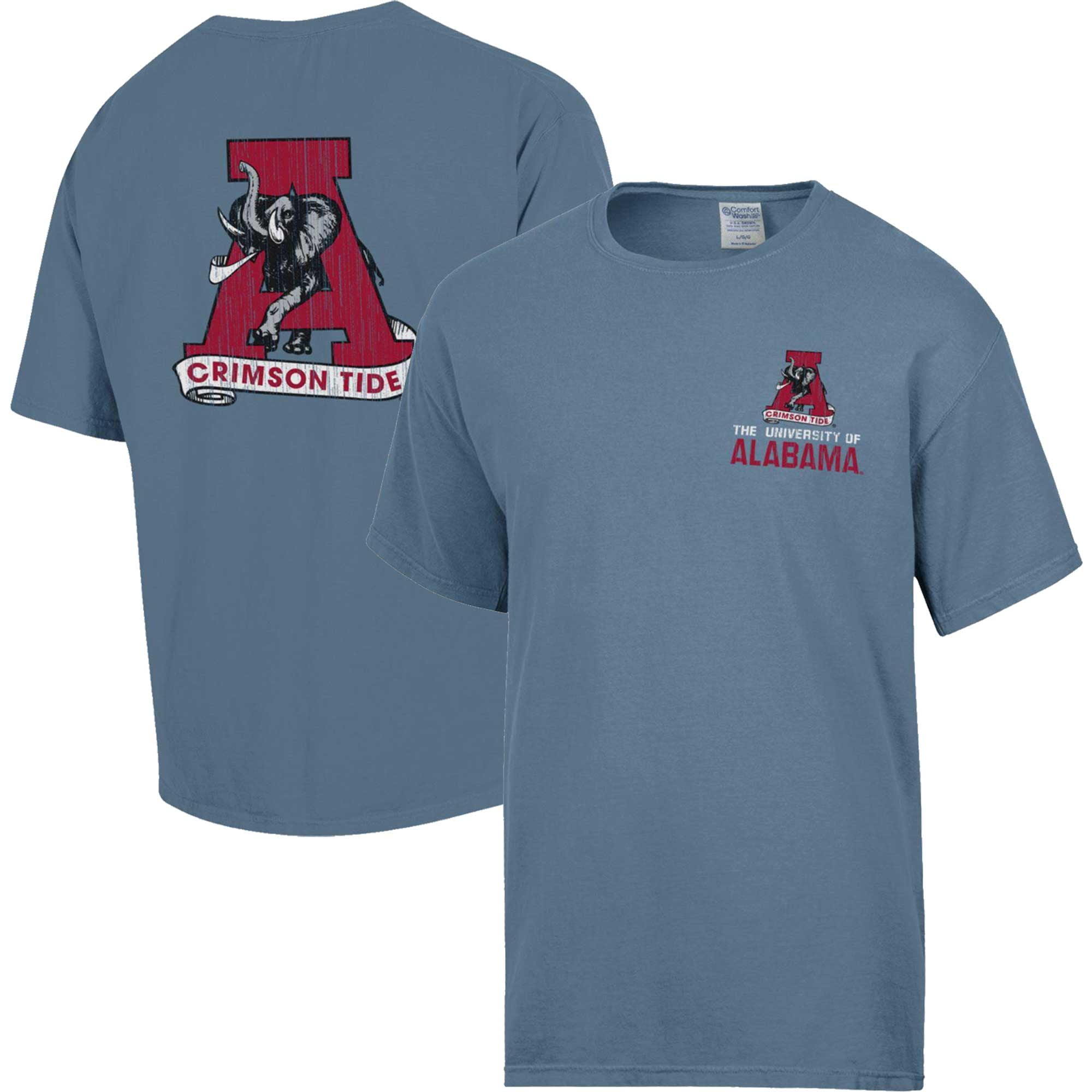 Men's Comfort Wash Steel Alabama Crimson Tide Vintage Logo T-Shirt ...