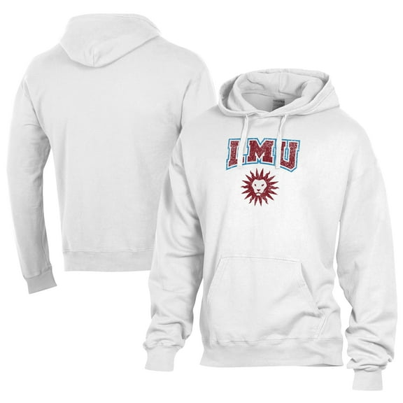Men's Comfort Wash  White Loyola Marymount Lions Lightweight Fleece Pullover Hoodie