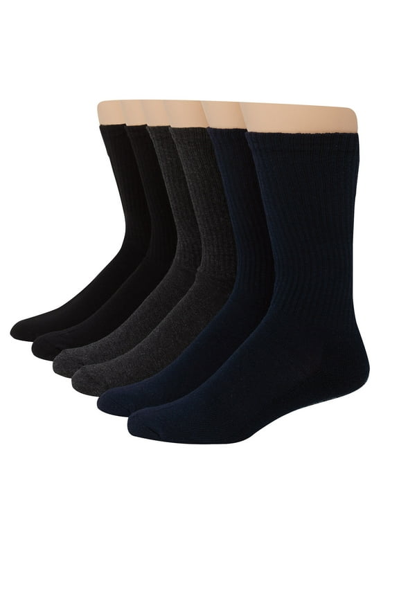 Men's ComfortBlend Cushion Crew Socks, 6 Pack