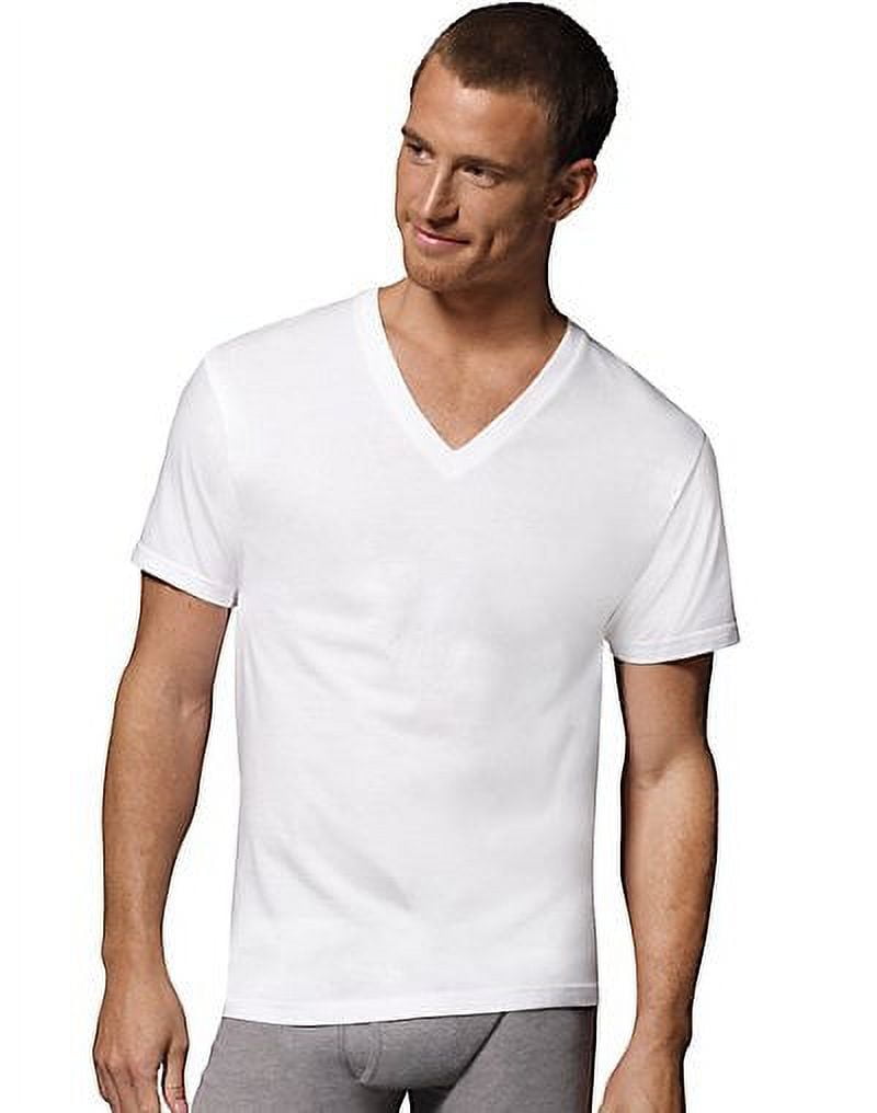 Men's ComfortBlend White V-Necks Shirts, 3 Pack - Walmart.com