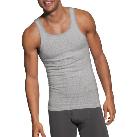 Men's ComfortSoft Assorted Colors Tagless Tanks, 5 Pack