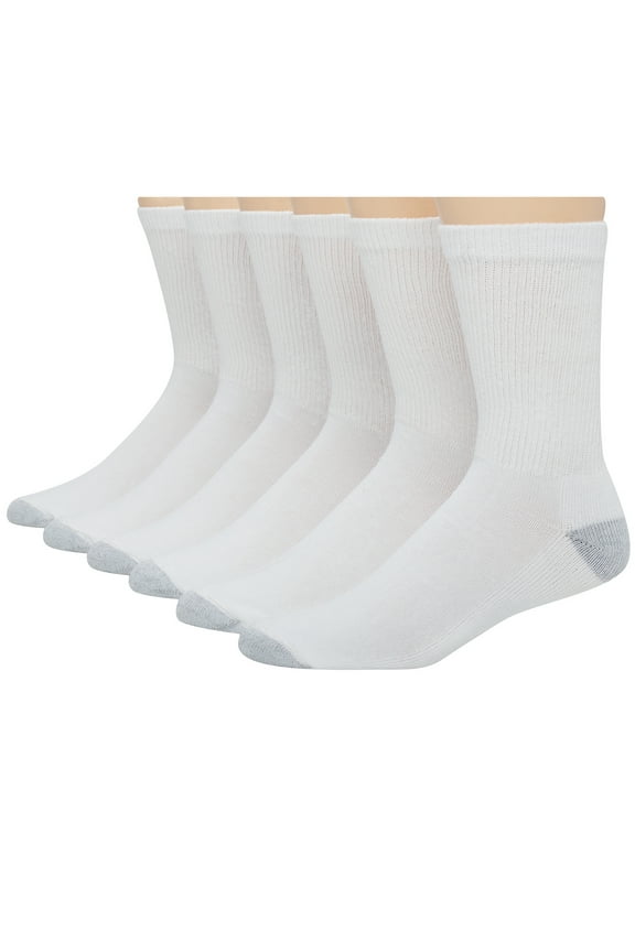 Men's ComfortSoft Cushion Crew Socks, 6 Pack