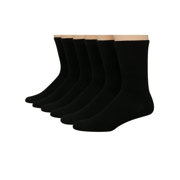 Men's ComfortSoft Cushion Crew Socks, 6 Pack