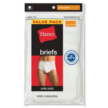 Men's ComfortSoft White Tagless Briefs, 8 Pack