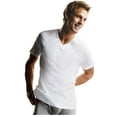thumbnail image 1 of Men's ComfortSoft White V-Neck T-Shirt 6 + 3 Free Bonus Pack, 1 of 2
