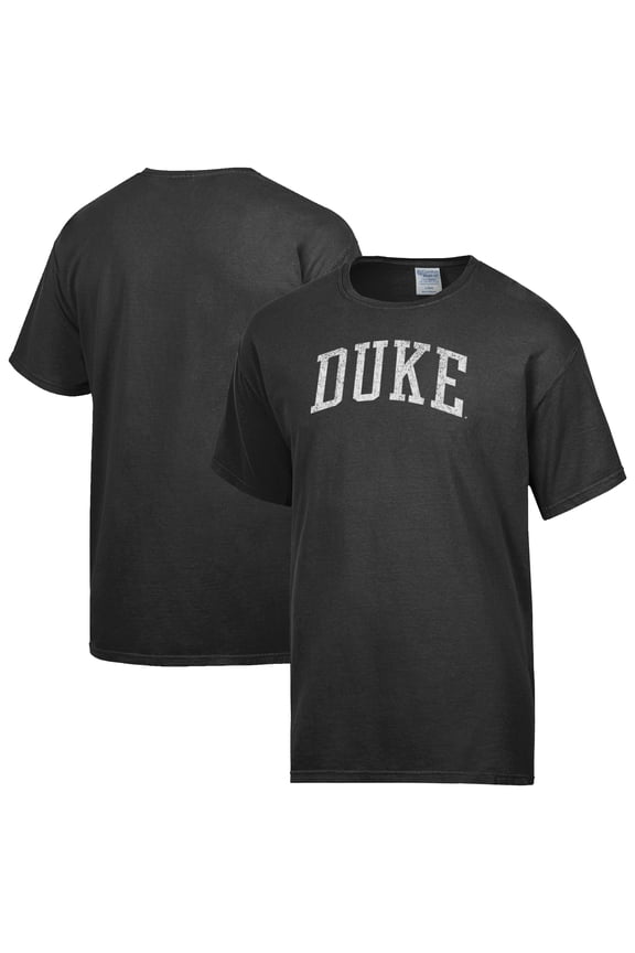 Men's-ComfortWash  Black Duke Blue Devils Distressed Arch T-Shirt