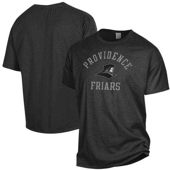 Men's ComfortWash Black Providence Friars Arch Logo Garment Dyed T-Shirt