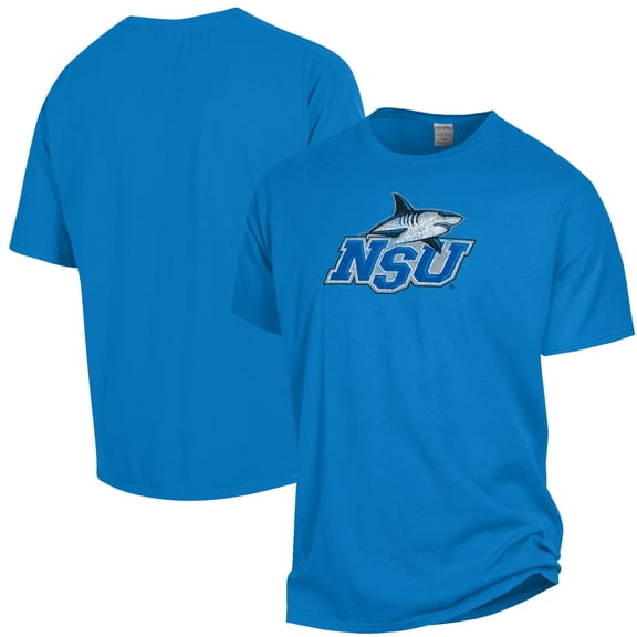 Men's ComfortWash Blue Nova Southeastern Sharks Garment Dyed T-Shirt