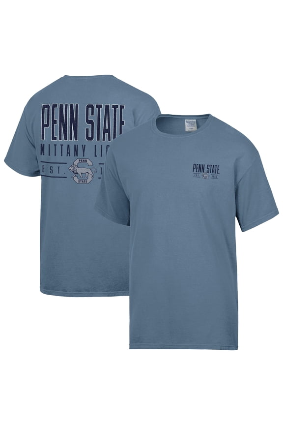 Men's ComfortWash Blue Penn State Nittany Lions Big Name T-Shirt