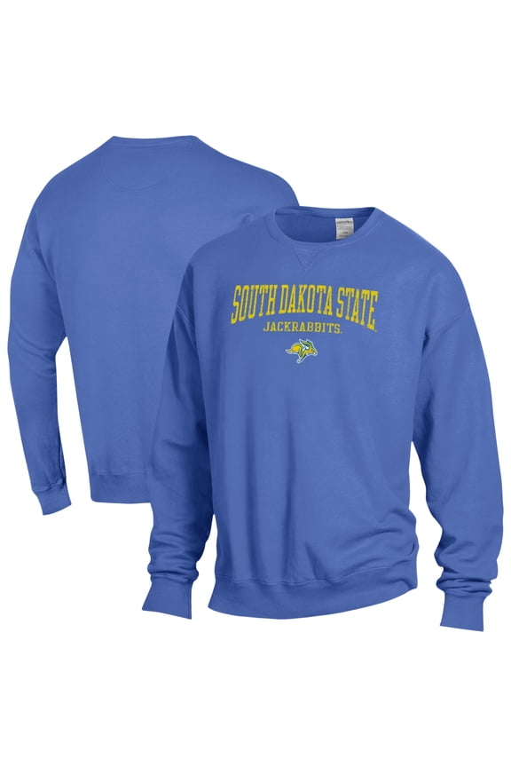 Men's ComfortWash Blue South Dakota State Jackrabbits Fleece Sweatshirt
