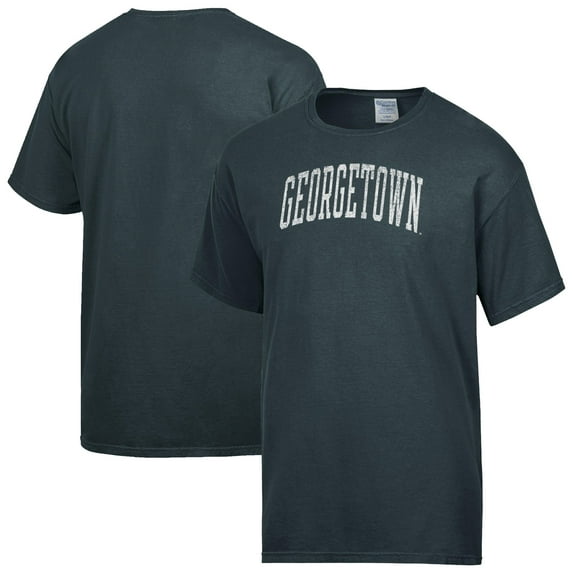 Men's-ComfortWash Charcoal Georgetown Hoyas Distressed Arch T-Shirt