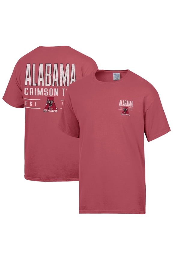 Men's ComfortWash Crimson Alabama Crimson Tide Big Name T-Shirt