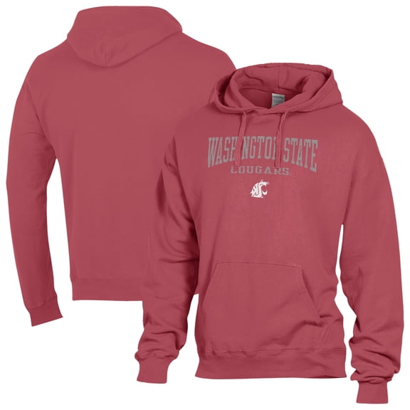 Men's ComfortWash  Crimson Washington State Cougars Fleece Hoodie