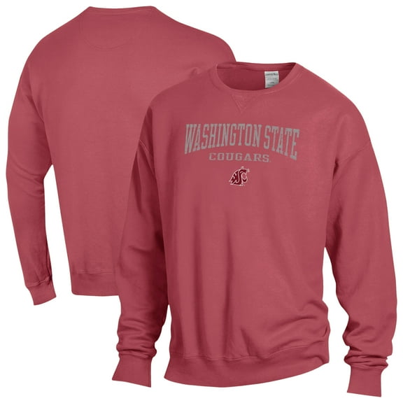 Men's ComfortWash  Crimson Washington State Cougars Fleece Sweatshirt