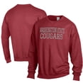 thumbnail image 1 of Men's ComfortWash Crimson Washington State Cougars Stack Garment Dyed Crewneck Pullover Sweatshirt, 1 of 3